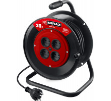 MIRAX ПВС, 2 х 0.75 мм2, 30 м, 1300 Вт, удлинитель на катушке (55052-30)