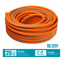 Поливочный шланг GRINDA PROLine FLEX 3 1/2″ 25 м 25 атм из термоэластопласта трёхслойный армированный