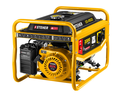 GS-4500 бензиновый генератор, 3300 Вт, STEHER