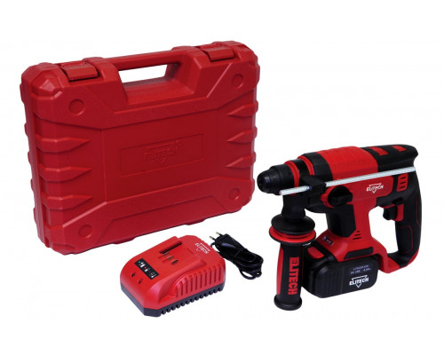 ELITECH ПА 18БЛМ Перфоратор акк б\щет,SDS+,18В,1х4.0Ач,Li-ion,3реж,1.7Дж,0-4500у\м,2.8кг,чем,подсвет