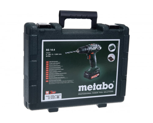 BS 14.4 Акк.винт 2х1.5Ач LiIon,патрон 10мм,SC60 METABO