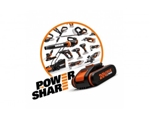 Пила аккумуляторная WORX WG894E.9, 20В, без АКБ и ЗУ