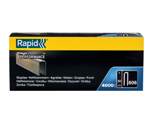 RAPID 30 мм скобы узкие, супертвердые, закаленные тип 606, 4000 шт