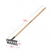 Садовые грабли GRINDA GS-10 WOOD 320 х 95 х 1300 мм 10 витых зубцов деревянный черенок