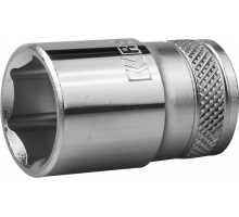 Торцовая головка KRAFTOOL ″INDUSTRIE QUALITAT″, Cr-V, FLANK, хромосатинированная, 1/2″, 16 мм