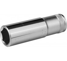 Торцовая головка KRAFTOOL ″INDUSTRIE QUALITAT″, удлиненная, Cr-V, FLANK, хромосатинированная, 1/2″, 17 мм