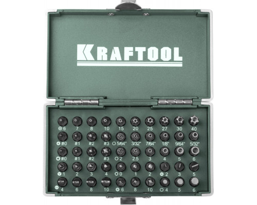 Набор бит ″X-Drive″, кованых, торсионных, KRAFTOOL, Cr-Mo, система насечек ″NSS″, 50 предм, в боксе