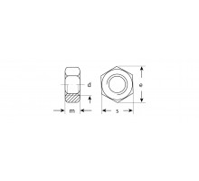 Гайка ГОСТ 5927-70, M16, 5 кг, кл. пр. 6, оцинкованная, ЗУБР