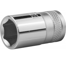 Торцовая головка KRAFTOOL ″INDUSTRIE QUALITAT″, Cr-V, FLANK, хромосатинированная, 1/2″, 15 мм