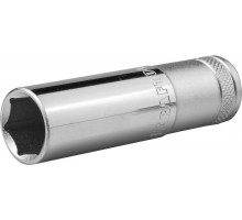 Торцовая головка KRAFTOOL ″INDUSTRIE QUALITAT″, удлиненная, Cr-V, FLANK, хромосатинированная, 1/2″, 16 мм