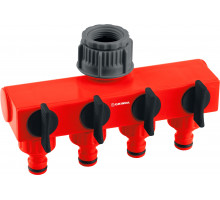 GRINDA GS-4 3/4″-1″, четырехканальный, распределитель поливочный, с внутренней резьбой