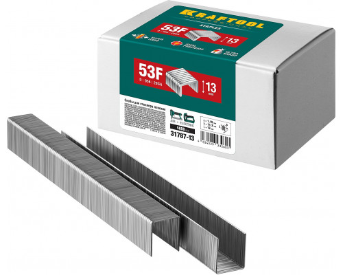 KRAFTOOL 13 мм скобы для степлера плоские тип 53F, 5000 шт