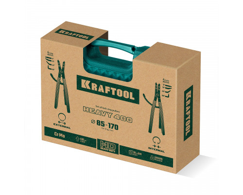 KRAFTOOL HEAVY 400 внешний/внутренний, съемник стопорных колец (22815)