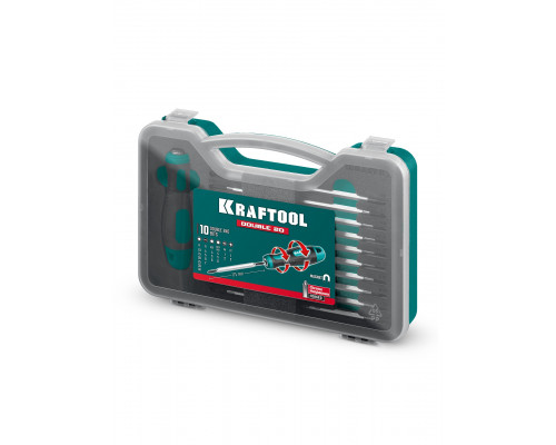 KRAFTOOL Double 20, 20 шт, набор: отвертка с переставными стержнями (25817)