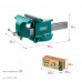 Стальные слесарные тиски KRAFTOOL STEEL, 250 мм