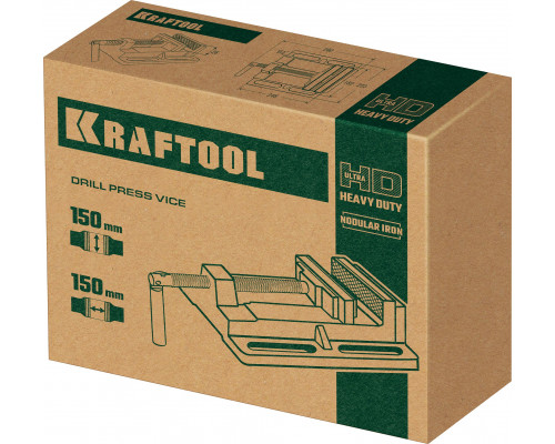 Станочные сверлильные тиски KRAFTOOL 150 мм