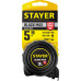 STAYER BlackMax 5м / 19мм рулетка в ударостойком полностью обрезиненном корпусе и двумя фиксаторами
