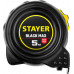 STAYER BlackMax 5м / 25мм рулетка в ударостойком полностью обрезиненном корпусе и двумя фиксаторами