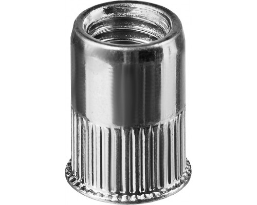 Резьбовые заклепки Nut-R, М8, 250 шт, стальные с насечками, уменьш. бортик, Kraftool