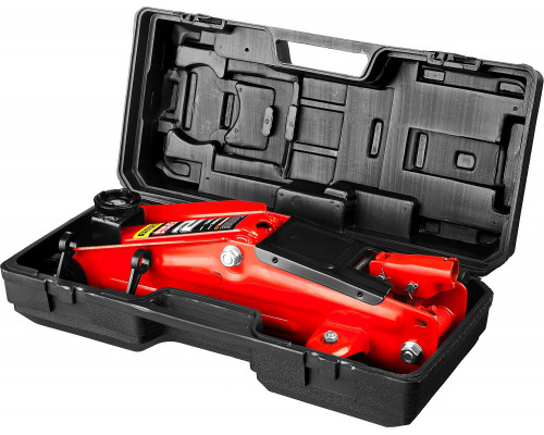 STAYER R-28 2т 130-350мм подкатной домкрат для легковых а/м в кейсе, RED FORCE