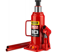 STAYER RED FORCE 10т 230-460мм домкрат бутылочный гидравлический