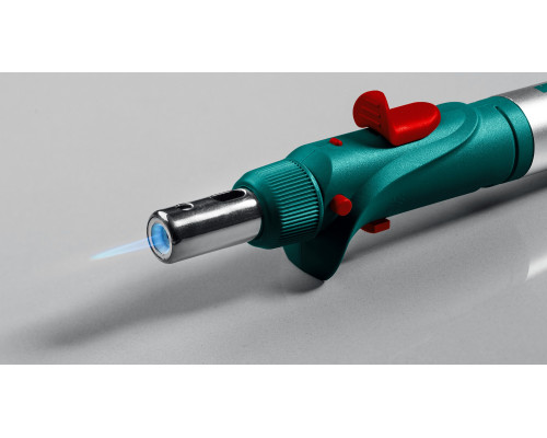 Газовый паяльник KRAFTOOL SolderPro 120K, набор 10-в-1, 30-120 Вт, горелка, фен, пьезоподжиг, 1300°С