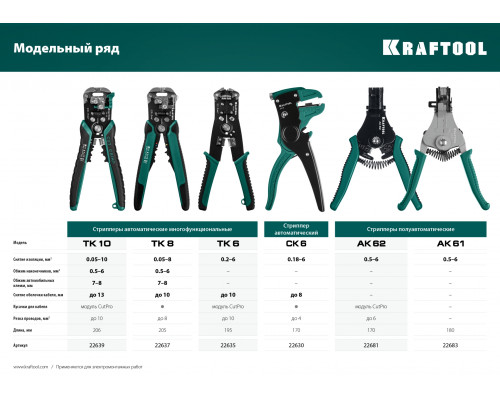 TK-8 стриппер автоматический многофункциональный, 0.05 - 8 мм2, KRAFTOOL
