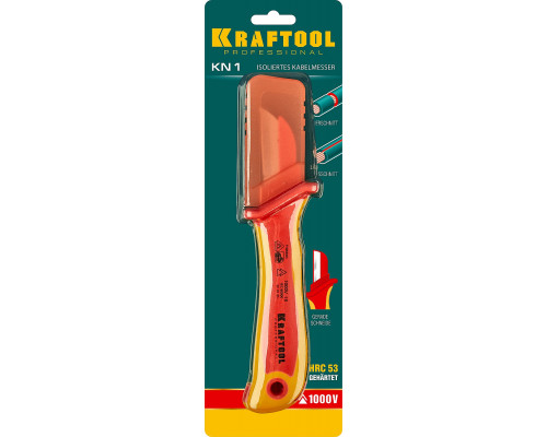 KN-1 нож электрика диэлектрический, прямой, KRAFTOOL