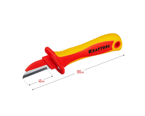 KN-1 нож электрика диэлектрический, прямой, KRAFTOOL