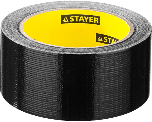 Армированная лента, STAYER Professional 12086-50-25, универсальная, влагостойкая, 48мм х 25м, черная