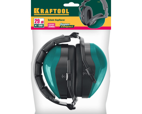 Защитные наушники KRAFTOOL PROFI-29 защита до 109дБ, шарнирное крепление чашек