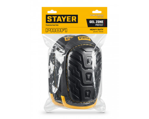 Наколенники STAYER ″PROFI″ с гелевым наполнителем и пластиковой накладкой