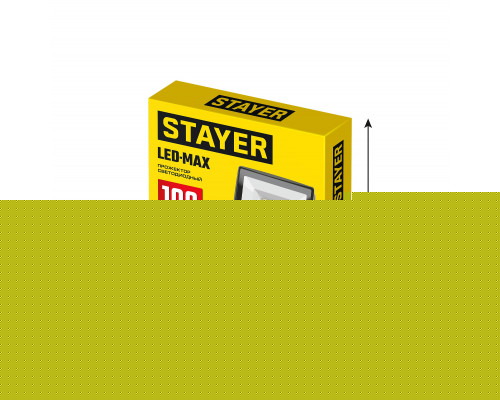 STAYER LED-MAX, 100 Вт, 6500K, IP 65, светодиодный прожектор (57131-100)