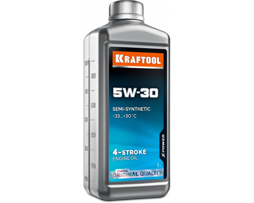 KRAFTOOL 5W-30, 1 л, зимнее полусинтетическое масло для 4-тактных двигателей (41511-1)
