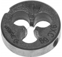 ЗУБР М4x0.7мм, плашка, сталь 9ХС, круглая ручная