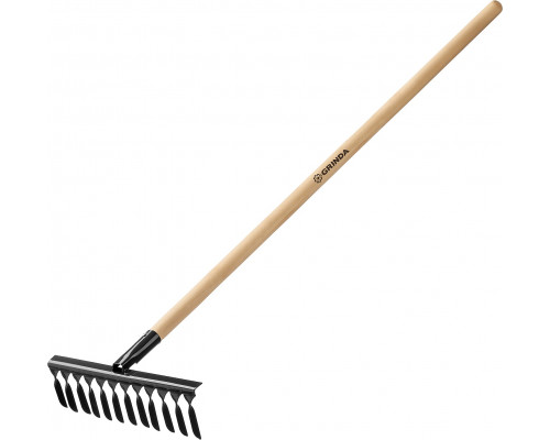 Садовые грабли GRINDA GS-12 WOOD 385 х 95 х 1300 мм 12 витых зубцов деревянный черенок