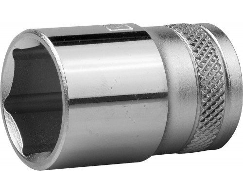 Торцовая головка KRAFTOOL ″INDUSTRIE QUALITAT″, Cr-V, FLANK, хромосатинированная, 1/2″, 18 мм