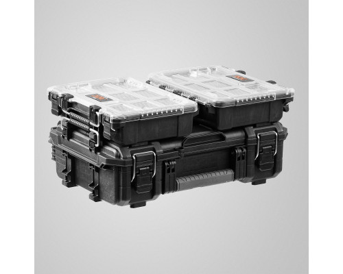 KETER ROC PRO GEAR 2.0 (14″) пластиковый органайзер, 7 съемных лотков (38376)