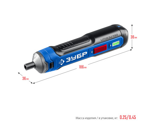 ЗУБР Профессионал PSD-4 отвертка аккумуляторная 4 Vmax, в коробке