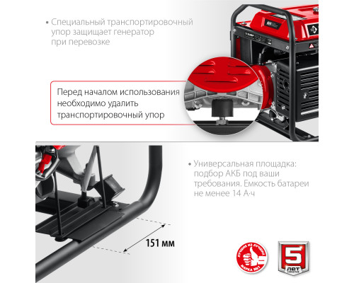 СБА-5500 бензиновый генератор с автозапуском, 5500 Вт, ЗУБР