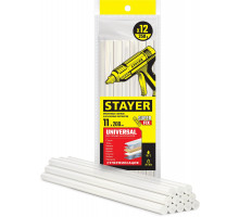 STAYER Universal прозрачные универсальные клеевые стержни, d 11 мм х 200 мм 12 шт. 250 г.