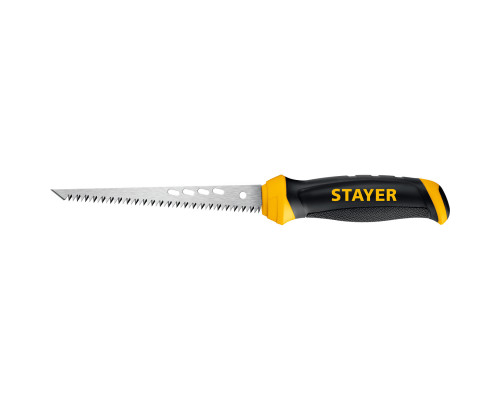 STAYER 160 мм, выкружная ножовка по гипсокартону, Professional (15173)
