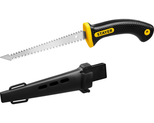 STAYER Cobra Double-8 150 мм выкружная мини-ножовка по гипсокартону с двухсторонним лезвием в ножнах
