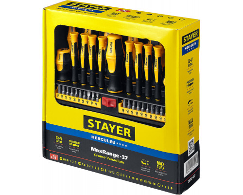 STAYER Hercules-PRO-37 набор отверток с насадками 37 шт