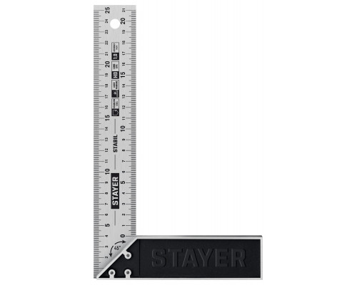 STAYER 250 мм, столярный угольник, Professional (3431-25)
