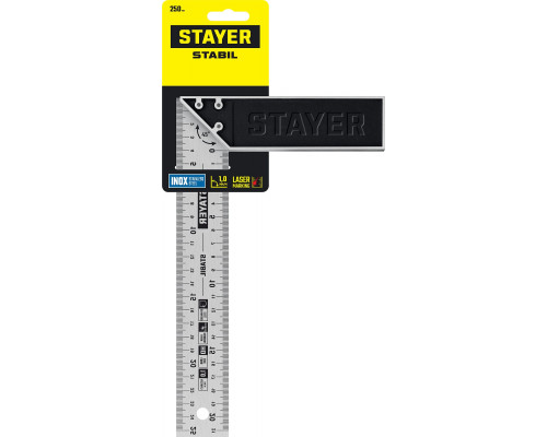 STAYER 250 мм, столярный угольник, Professional (3431-25)