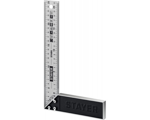 STAYER 250 мм, столярный угольник, Professional (3431-25)