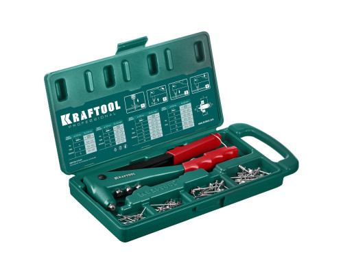 KRAFTOOL X-3 заклепочник в кейсе, литой корпус