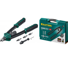KRAFTOOL Combo2-M10 комбинированный компактный двуручный заклепочник в кейсе