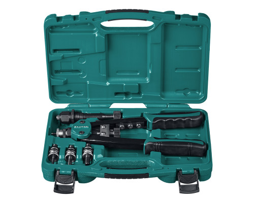 KRAFTOOL Combo2-M10 комбинированный компактный двуручный заклепочник в кейсе